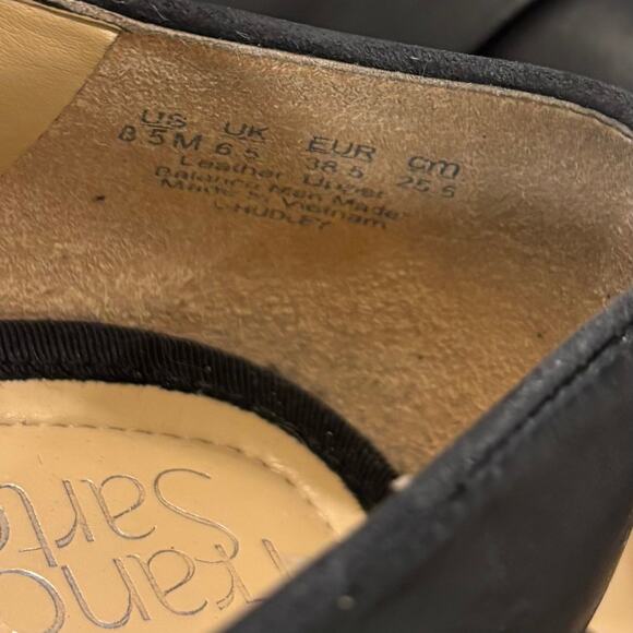 Franco Sarto Black Leather Slip-On Loafers Y2K Minimalist Flats, Women's 8.5 - Picture 8 of 8